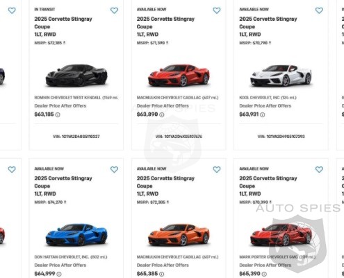 Corvette Tracker Finds Over 5 000 C8 Sports Cars Stacked Up In Dealer Lots
